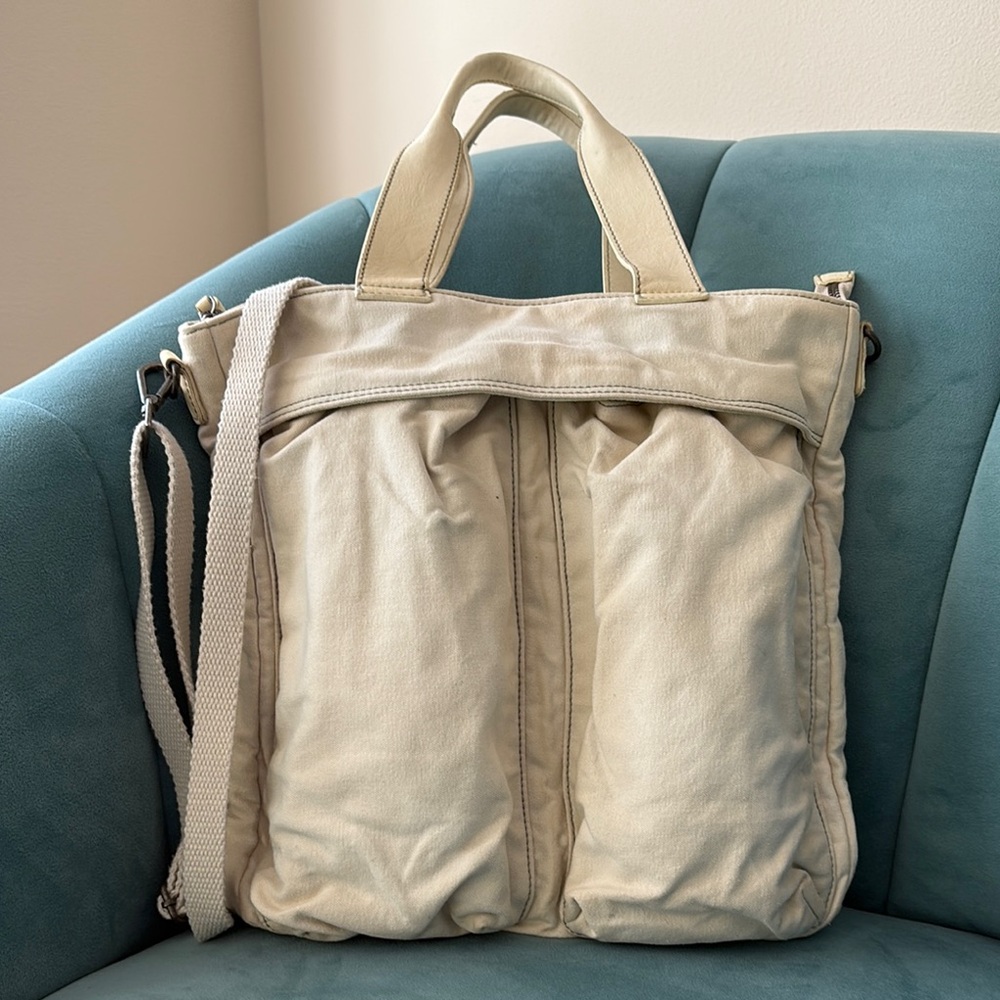 Stylish Free People Cream Tote Bag